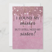 Will you be my bridesmaid? Rose Gold Dripping Invi Kaart (Voorkant)