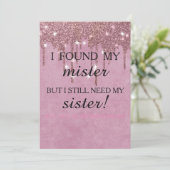 Will you be my bridesmaid? Rose Gold Dripping Invi Kaart (Staand voorkant)