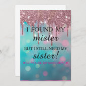 Will you be my bridesmaid? Rose Gold Dripping Invi Kaart (Voorkant / Achterkant)