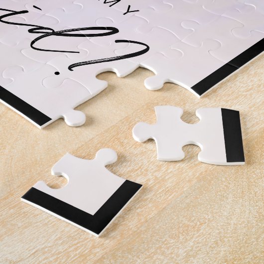 Will You Be My Bridesmaid? Trendy Script Photo Legpuzzel (Zijkant)