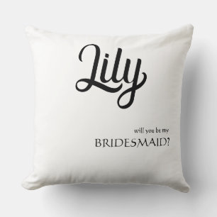  'Will you be My Bridesmaid'-troepengel Kussen