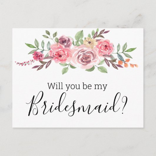 will you be my bridesmaid? uitnodiging briefkaart (Voorkant)