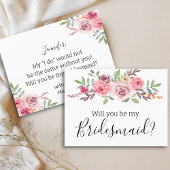 will you be my bridesmaid? uitnodiging briefkaart