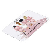 will you be my bridesmaid wedding robes elegant magneet (Linkerzijde)