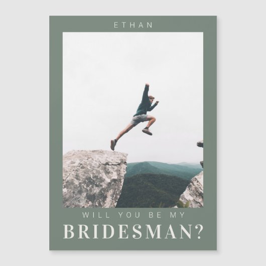 Will you be my Bridesman Minimalist Photo Modern (Voorkant)