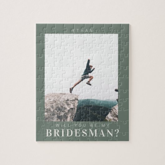 Will you be my Bridesman Minimalist Photo Modern Legpuzzel (Verticaal)