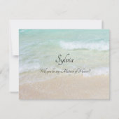 Will You Be My Custom Bridal Party Beach Note Kaart (Voorkant)