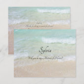 Will You Be My Custom Bridal Party Beach Note Kaart (Voorkant / Achterkant)