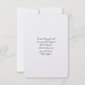 Will You Be My Flower Girl (Achterkant)