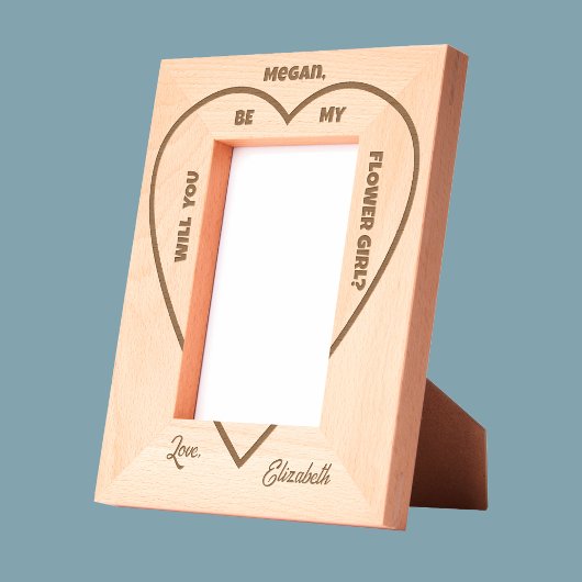 Will You Be My Flower Girl Frame Gegraveerde Lijstjes