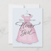 Will you be my Flower Girl Proposal Pretty Pink Kaart (Voorkant)