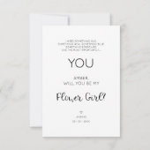 Will You Be My Flower Girl Quote Photo Proposal (Achterkant)
