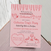 Will You Be My Galentine? Galentine Day's Party Kaart