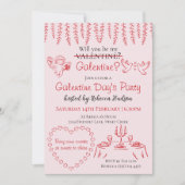 Will You Be My Galentine? Galentine Day's Party Kaart (Voorkant)