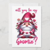 Will You Be My Gnomie - Valentijnsdag Kaart (Voorkant)