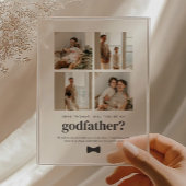 Will You Be My Godfather 4 Photo Proposal Card Acryl Uitnodigingen