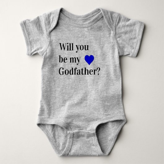 will you be my godfather baby bodysuit (Voorkant)