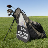 Will You Be My Godfather Godparent Proposal Golfer Golfhanddoek (Groen)