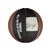 Will You Be My Godfather Godparent Proposal Sports Basketbal (Verticaal)