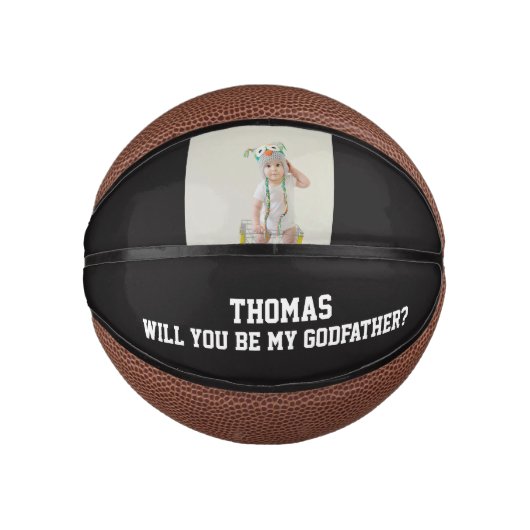 Will You Be My Godfather Godparent Proposal Sports Basketbal (Voorkant)