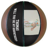 Will You Be My Godfather Godparent Proposal Sports Basketbal (Verticaal)