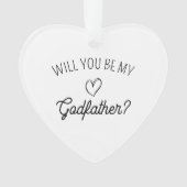 Will You Be My Godfather? leuke geboorteaankondigi Ornament (voorkant)