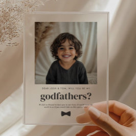 Will You Be My Godfathers Photo Proposal Acryl Uitnodigingen
