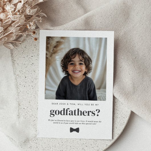 Will You Be My Godfathers Photo Proposal Kaart
