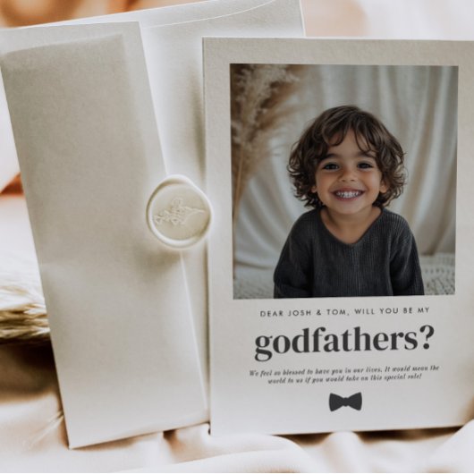 Will You Be My Godfathers Photo Proposal Kaart