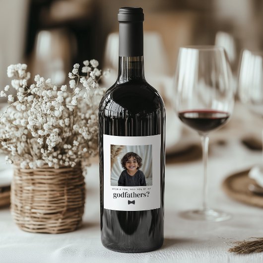 Will You Be My Godfathers Photo Proposal Wijn Etiket