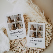 Will You Be My Godmother 4 Photo Proposal Card Kaart