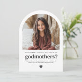 Will You Be My Godmothers Arch Photo Proposal Kaart (Staand voorkant)