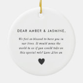 Will You Be My Godmothers Photo Proposal Keramisch Ornament (Achterkant)