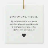 Will You Be My Godparents Photo Proposal Keramisch Ornament (Achterkant)