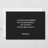 Will You Be My Groomsman Funny Digital Card Kaart (Achterkant)