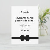 Will You Be My Groomsman in Spanish Language Kaart (Staand voorkant)