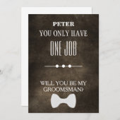 Will You Be My Groomsman? Invitation Kaart (Voorkant / Achterkant)
