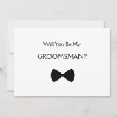Will you be my groomsman? kaart (Voorkant)