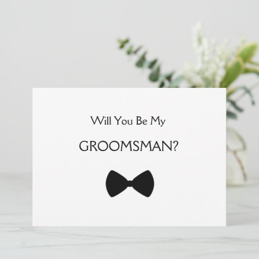 Will you be my groomsman? kaart (Staand voorkant)