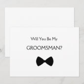 Will you be my groomsman? kaart (Voorkant / Achterkant)