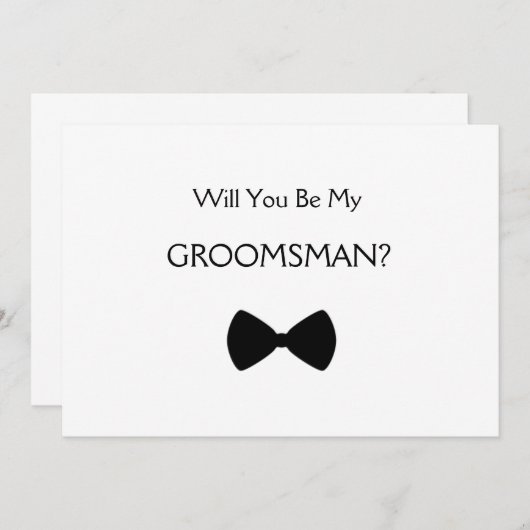 Will you be my groomsman? kaart (Voorkant / Achterkant)