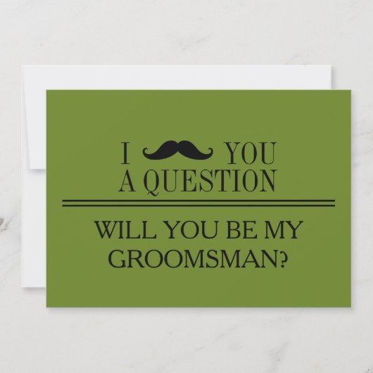 Will you be my Groomsman? Kaart (Voorkant)