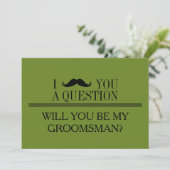 Will you be my Groomsman? Kaart (Staand voorkant)