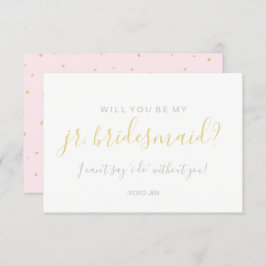 Will You Be My Jr.Bridesmd Kaart - Gouden Stippen
