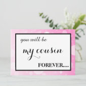 Will you be my junior bridesmaid? invitation kaart (Staand voorkant)