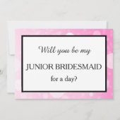 Will you be my junior bridesmaid? invitation kaart (Achterkant)