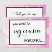 Will you be my junior bridesmaid? invitation kaart (Voorkant / Achterkant)