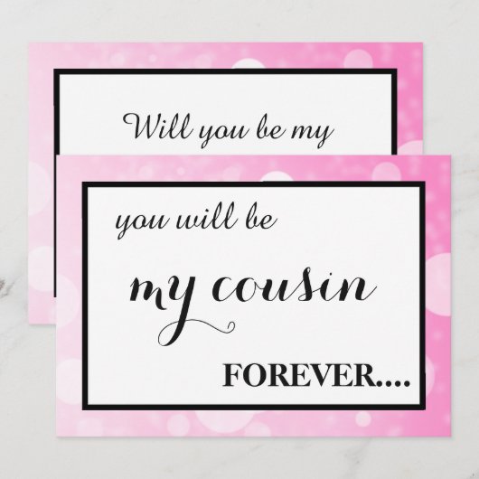 Will you be my junior bridesmaid? invitation kaart (Voorkant / Achterkant)