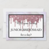 Will you be my junior bridesmaid? invitation kaart (Achterkant)