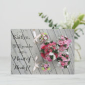 Will You Be My Maid of Honor 5' x 7" Uitnodiging (Staand voorkant)